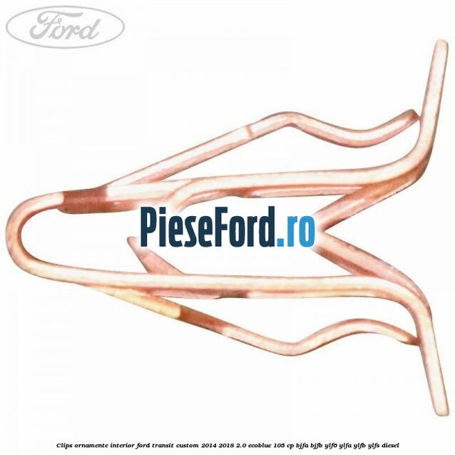 Clips ornamente interior Ford Transit Custom 2014-2018 2.0 EcoBlue 105 cp BJFA, BJFB, YLF6, YLFA, YLFB, YLFS diesel