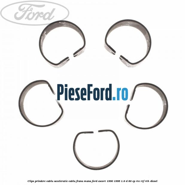 Clips prindere cablu acceleratie, cablu frana mana Ford Escort 1990-1995 1.8 D 60 cp RTE, RTF, RTH diesel