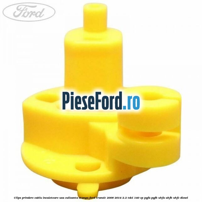 Clips prindere cablu incuietoare usa culisanta stanga Ford Transit 2006-2014 2.2 TDCi 140 cp PGFA, PGFB, UHFA, UHFB, UHFC diesel