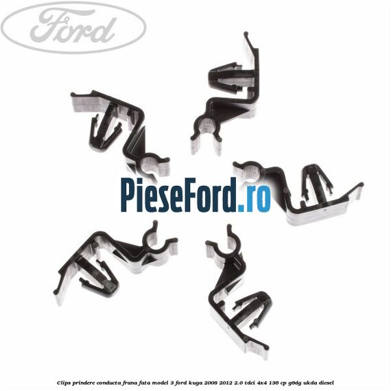 Clips prindere conducta frana fata model 3 Ford Kuga 2008-2012 2.0 TDCi 4x4 136 cp G6DG, UKDA diesel