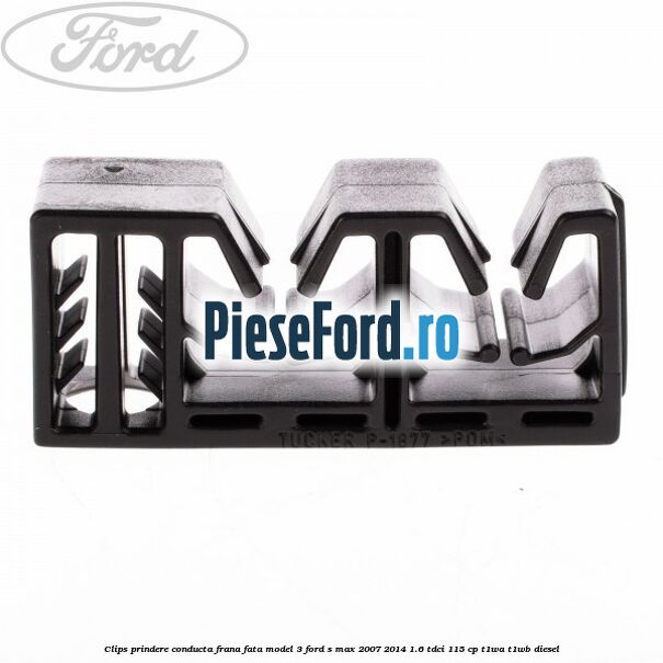 Clips prindere conducta frana fata model 3 Ford S-Max 2007-2014 1.6 TDCi 115 cp T1WA, T1WB diesel