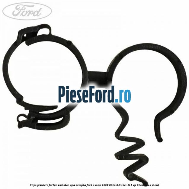 Clips prindere furtun radiator apa dreapta Ford S-Max 2007-2014 2.0 TDCi 115 cp KLWA, TYWA diesel