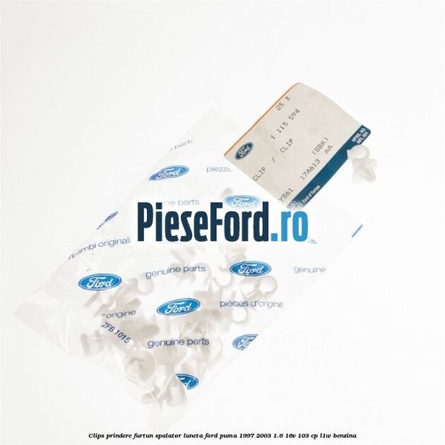 Clips prindere furtun spalator luneta Ford Puma 1997-2003 1.6 16V 103 cp L1W benzina