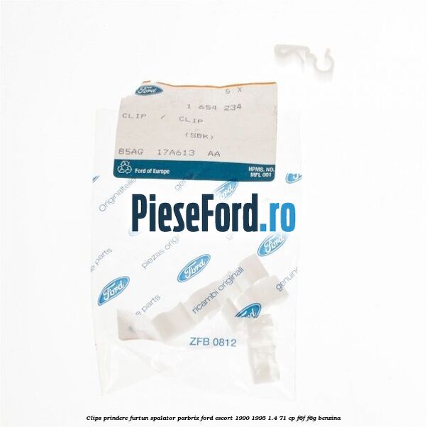 Clips prindere furtun spalator parbriz Ford Escort 1990-1995 1.4 71 cp F6F, F6G benzina