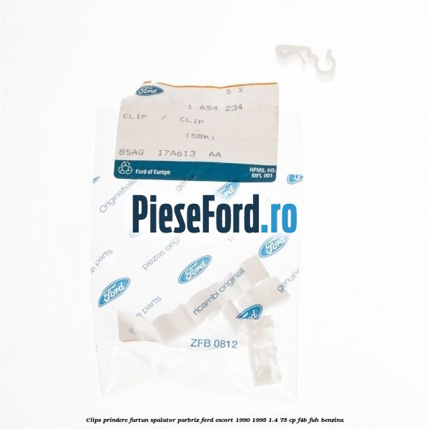 Clips prindere furtun spalator parbriz Ford Escort 1990-1995 1.4 75 cp F4B, FUH benzina