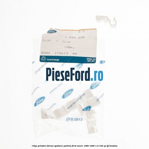 Clips prindere furtun spalator parbriz Ford Escort 1990-1995 1.6 105 cp LJF benzina
