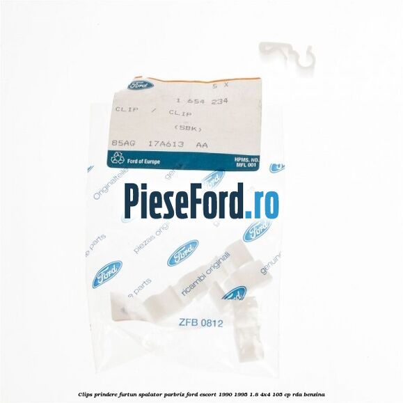 Clips prindere furtun spalator parbriz Ford Escort 1990-1995 1.8 4x4 105 cp RDA benzina
