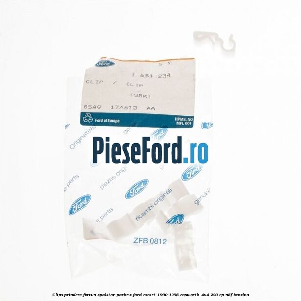 Clips prindere furtun spalator parbriz Ford Escort 1990-1995 Cosworth 4x4 220 cp N5F benzina