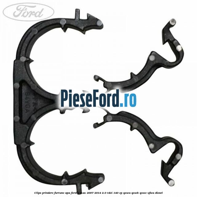 Clips prindere furtune apa Ford S-Max 2007-2014 2.0 TDCi 140 cp QXWA, QXWB, QXWC, UFWA diesel
