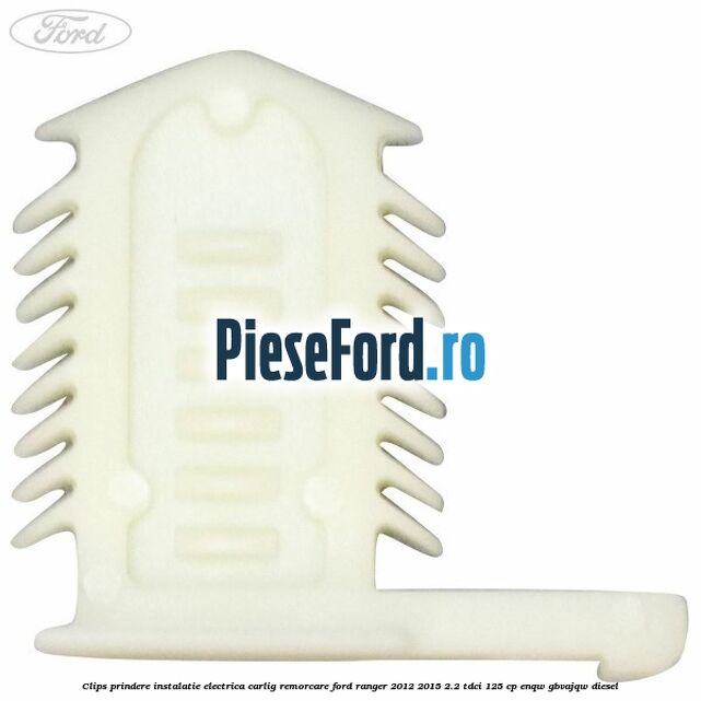 Clips prindere instalatie electrica carlig remorcare Ford Ranger 2012-2015 2.2 TDCi 125 cp ENQW, GBVAJQW diesel