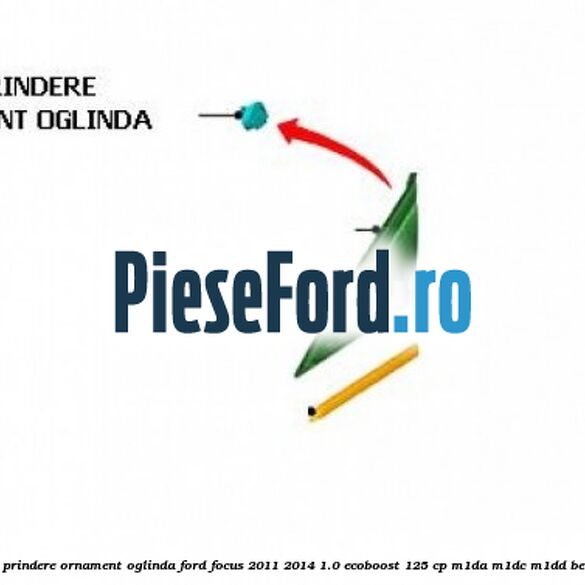 Clips prindere ornament oglinda Ford Focus 2011-2014 1.0 EcoBoost 125 cp M1DA, M1DC, M1DD benzina