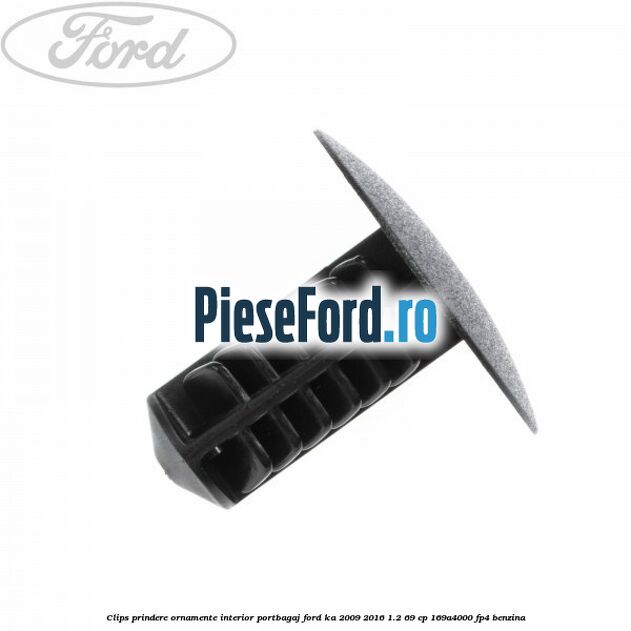 Clips prindere ornamente interior portbagaj Ford Ka 2009-2016 1.2 69 cp Clips prindere ornamente interior portbagaj Ford Ka 2009-2016 1.2 69 cp 169A4000, FP4 benzina
