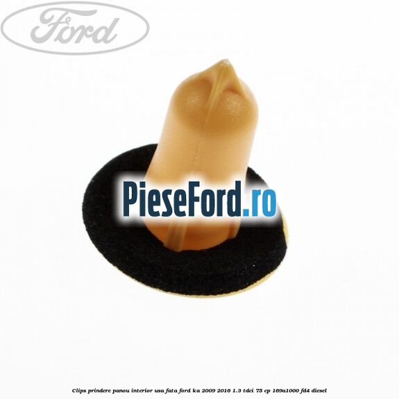Clips prindere panou interior usa fata Ford Ka 2009-2016 1.3 TDCi 75 cp 169A1000, FD4 diesel
