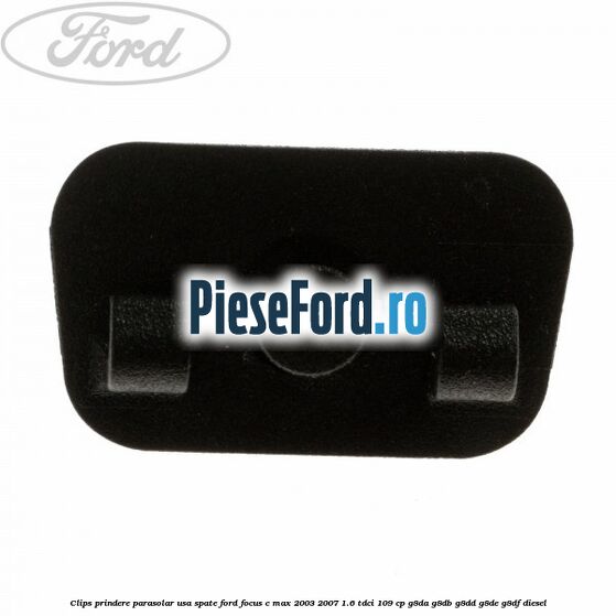Clips prindere parasolar usa spate Ford Focus C-Max 2003-2007 1.6 TDCi 109 cp G8DA, G8DB, G8DD, G8DE, G8DF diesel