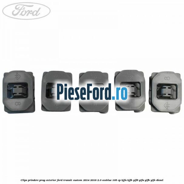Clips prindere prag exterior Ford Transit Custom 2014-2018 2.0 EcoBlue 105 cp BJFA, BJFB, YLF6, YLFA, YLFB, YLFS diesel