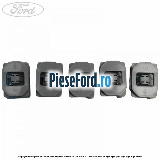 Clips prindere prag exterior Ford Transit Custom 2019-2023 2.0 EcoBlue 105 cp BJFA, BJFB, YLF6, YLFA, YLFB, YLFS diesel