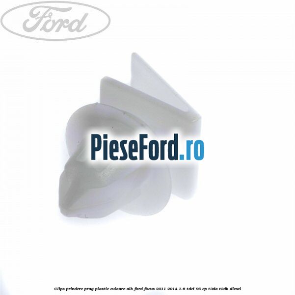 Clips prindere prag plastic culoare alb Ford Focus 2011-2014 1.6 TDCi 95 cp