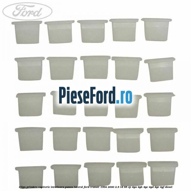 Clips prindere tapiterie interioara panou lateral Ford Transit 1994-2000 2.5 TD 85 cp 4GA, 4GB, 4GC, 4GD, 4GE, 4GF diesel