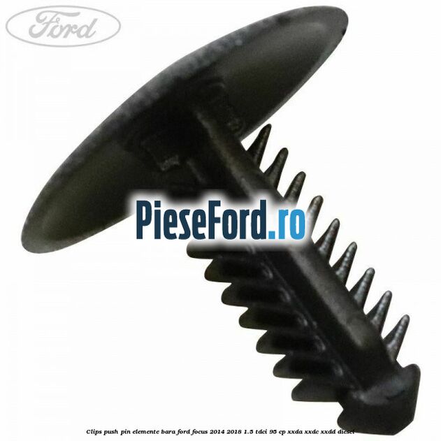 Clips push pin elemente bara Ford Focus 2014-2018 1.5 TDCi 95 cp XXDA, XXDC, XXDD diesel