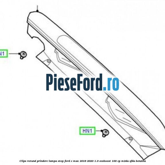 Clips rotund prindere lampa stop Ford C-Max 2016-2020 1.0 EcoBoost 100 cp Clips rotund prindere lampa stop Ford C-Max 2016-2020 1.0 EcoBoost 100 cp M2DA, SFDA benzina