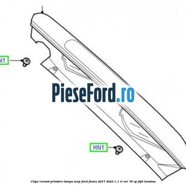 Clips rotund prindere lampa stop Ford Fiesta 2017-2023 1.1 Ti-VCT 75 cp Clips rotund prindere lampa stop Ford Fiesta 2017-2023 1.1 Ti-VCT 75 cp FSJB benzina