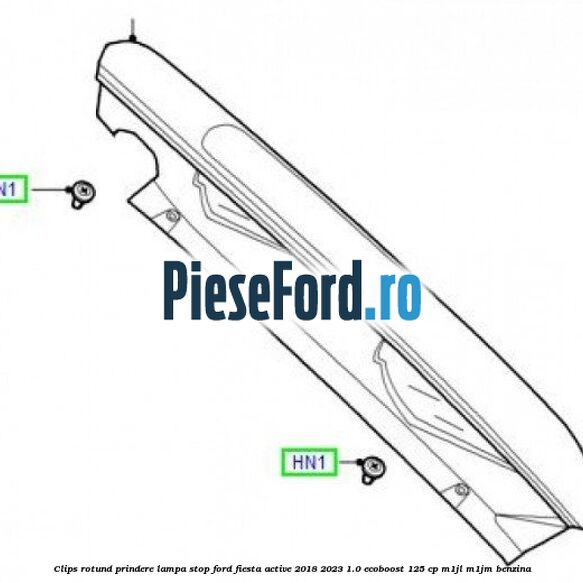 Clips rotund prindere lampa stop Ford Fiesta Active 2018-2023 1.0 EcoBoost 125 cp Clips rotund prindere lampa stop Ford Fiesta Active 2018-2023 1.0 EcoBoost 125 cp M1JL, M1JM benzina
