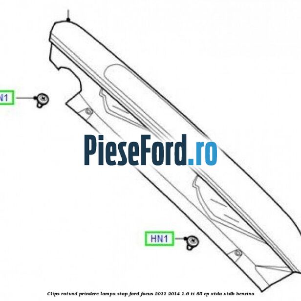Clips rotund prindere lampa stop Ford Focus 2011-2014 1.6 Ti 85 cp XTDA, XTDB benzina