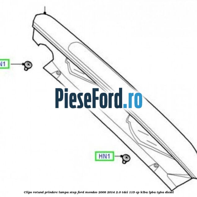 Clips rotund prindere lampa stop Ford Mondeo 2008-2014 2.0 TDCi 115 cp Clips rotund prindere lampa stop Ford Mondeo 2008-2014 2.0 TDCi 115 cp KLBA, LPBA, TYBA diesel