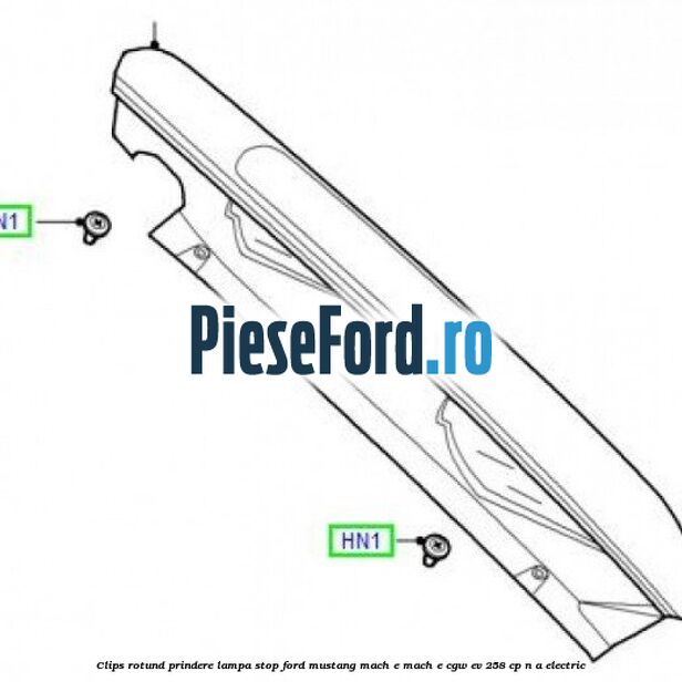 Clips rotund prindere lampa stop Ford Mustang Mach-E MACH-E (CGW) EV 258 cp n/a electric