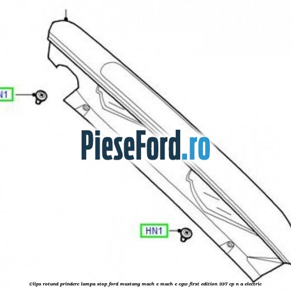 Clips rotund prindere lampa stop Ford Mustang Mach-E MACH-E (CGW) First Edition 337 cp n/a electric