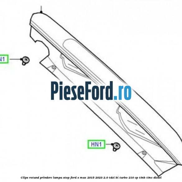 Clips rotund prindere lampa stop Ford S-Max 2015-2023 2.0 TDCi BI-Turbo 210 cp Clips rotund prindere lampa stop Ford S-Max 2015-2023 2.0 TDCi BI-Turbo 210 cp T9CB, T9CC diesel