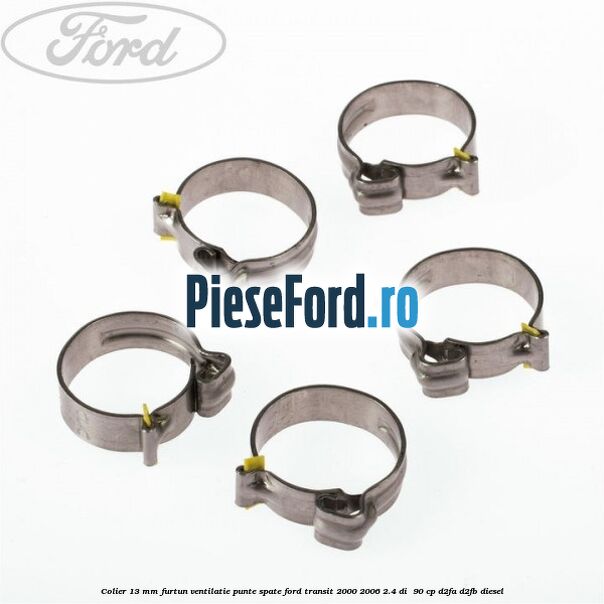 Colier 13 mm furtun ventilatie punte spate Ford Transit 2000-2006 2.4 DI  90 cp D2FA, D2FB diesel