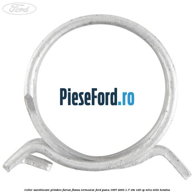 Colier autoblocant prindere furtun flansa termostat Ford Puma 1997-2003 1.7 16V 125 cp MHA, MHB benzina