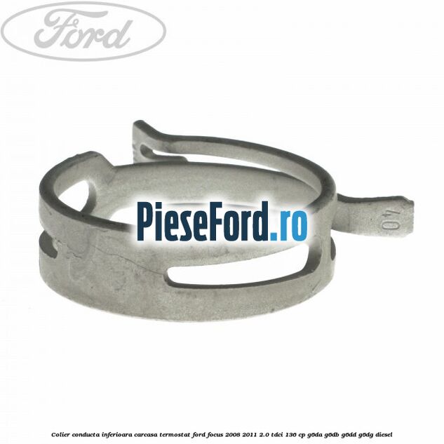Colier conducta inferioara carcasa termostat Ford Focus 2008-2011 2.0 TDCi 136 cp G6DA, G6DB, G6DD, G6DG diesel