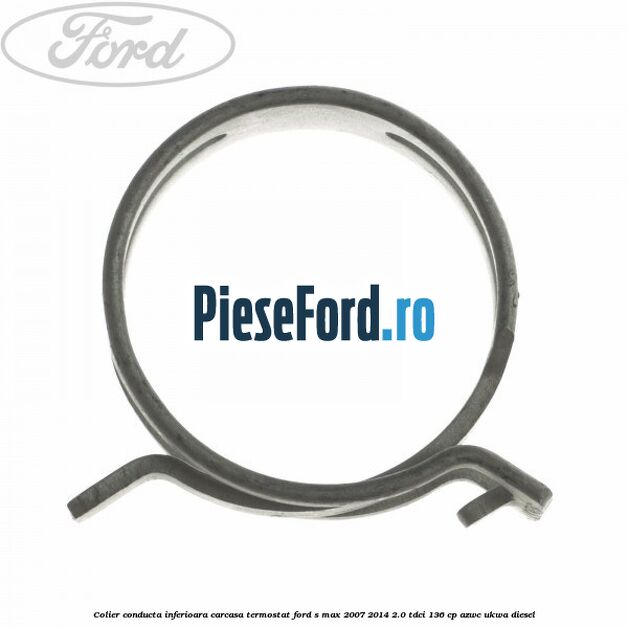 Colier conducta inferioara carcasa termostat Ford S-Max 2007-2014 2.0 TDCi 136 cp AZWC, UKWA diesel