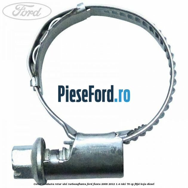 Colier conducta retur ulei turbosuflanta Ford Fiesta 2008-2012 1.4 TDCi 70 cp F6JD, KVJA diesel