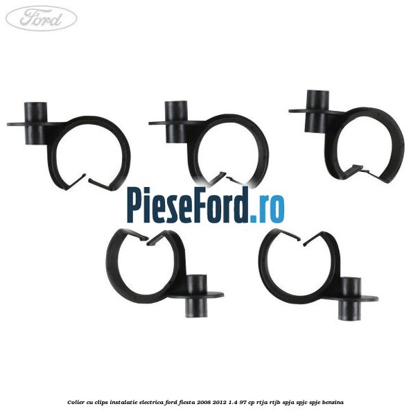 Colier cu clips instalatie electrica Ford Fiesta 2008-2012 1.4 97 cp RTJA, RTJB, SPJA, SPJC, SPJE benzina