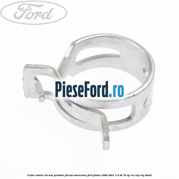 Colier elastic 25 mm prindere furtun aeroterma Ford Fiesta 1996-2001 1.8 DI 75 cp RTN, RTP, RTQ diesel