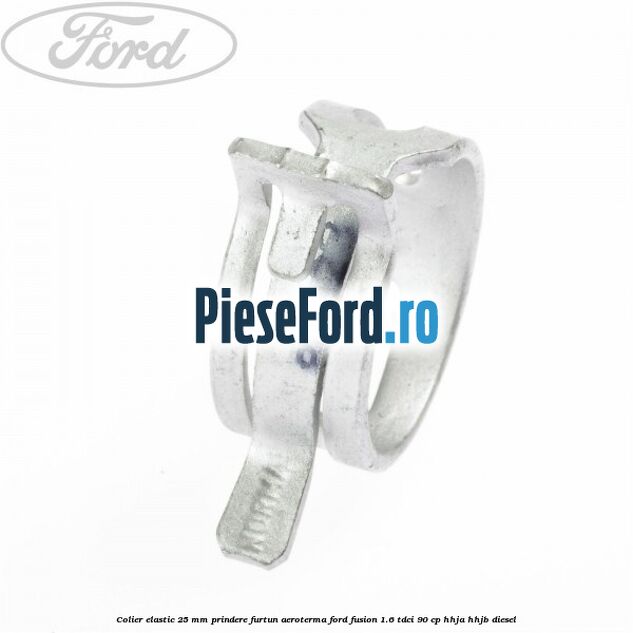 Colier elastic 25 mm prindere furtun aeroterma Ford Fusion 1.6 TDCi 90 cp HHJA, HHJB diesel