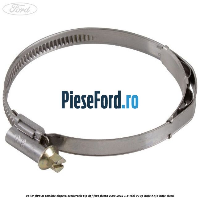 Colier furtun admisie clapeta acceleratie tip DPF Ford Fiesta 2008-2012 1.6 TDCi 90 cp HHJC, HHJD, HHJE diesel