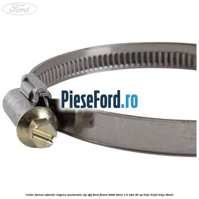 Colier furtun admisie clapeta acceleratie tip DPF Ford Fiesta 2008-2012 1.6 TDCi 90 cp HHJC, HHJD, HHJE diesel