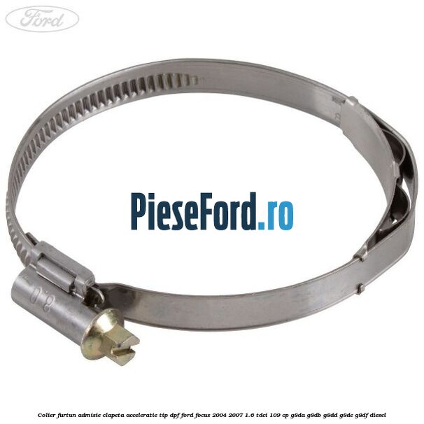Colier furtun admisie clapeta acceleratie tip DPF Ford Focus 2004-2007 1.6 TDCi 109 cp G8DA, G8DB, G8DD, G8DE, G8DF diesel