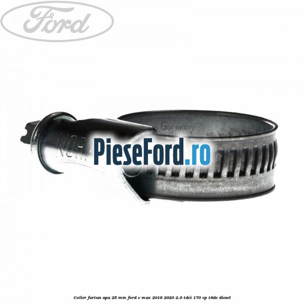 Colier furtun apa 25 mm Ford C-Max 2016-2020 2.0 TDCi 170 cp T8DE diesel