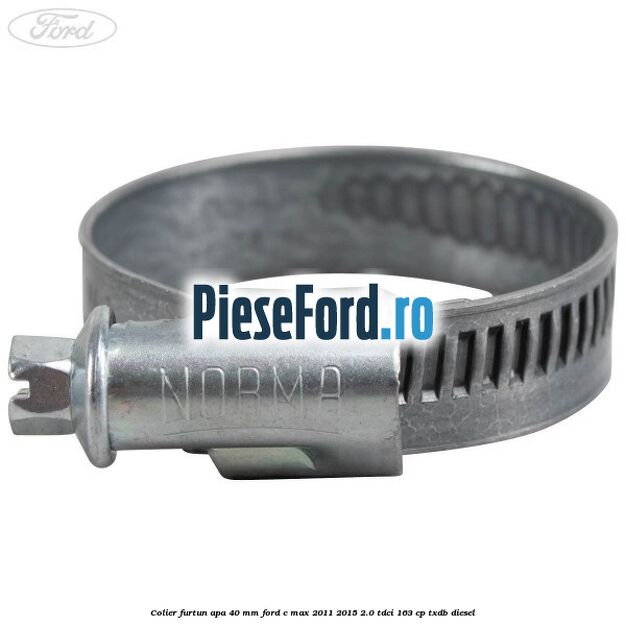Colier furtun apa 40 mm Ford C-Max 2011-2015 2.0 TDCi 163 cp TXDB diesel