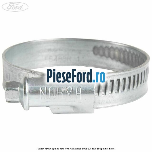 Colier furtun apa 50 mm Ford Fiesta 2005-2008 1.4 TDCi 68 cp N4JB diesel