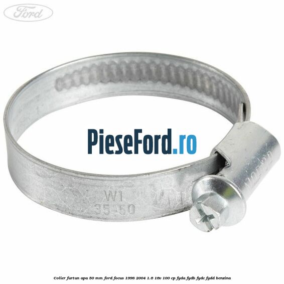 Colier furtun apa 50 mm Ford Focus 1998-2004 1.6 16V 100 cp FYDA, FYDB, FYDC, FYDD benzina