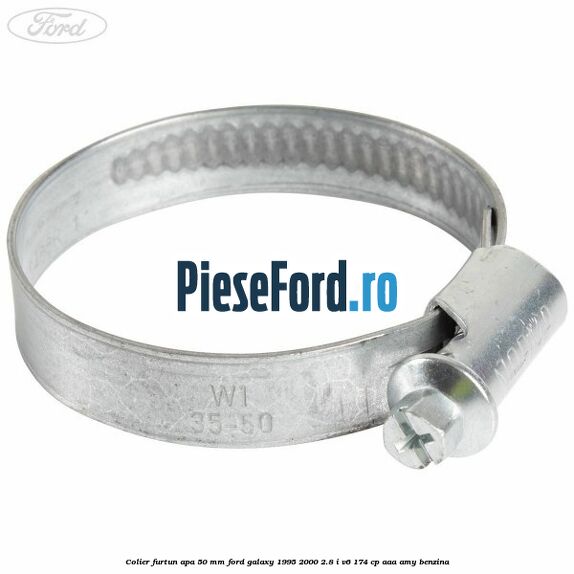Colier furtun apa 50 mm Ford Galaxy 1995-2000 2.8 i V6 174 cp AAA, AMY benzina