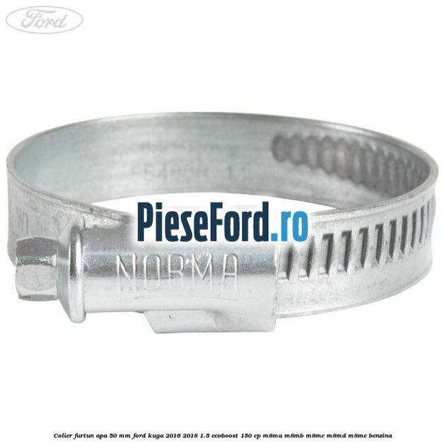 Colier furtun apa 50 mm Ford Kuga 2016-2018 1.5 EcoBoost 150 cp M8MA, M8MB, M8MC, M8MD, M8ME benzina