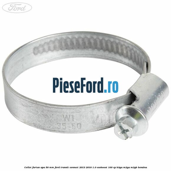 Colier furtun apa 50 mm Ford Transit Connect 2013-2018 1.0 EcoBoost 100 cp B3GA, M2GA, M2GB benzina