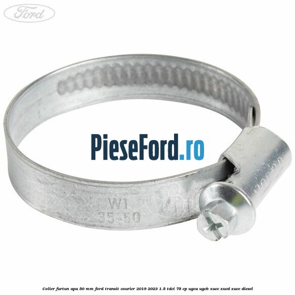 Colier furtun apa 50 mm Ford Transit Courier 2019-2023 1.5 TDCi 75 cp UGCA, UGCB, XUCC, XUCD, XUCE diesel